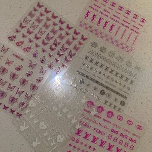 Trendy nail art stickers for acrylic nails bundle lot